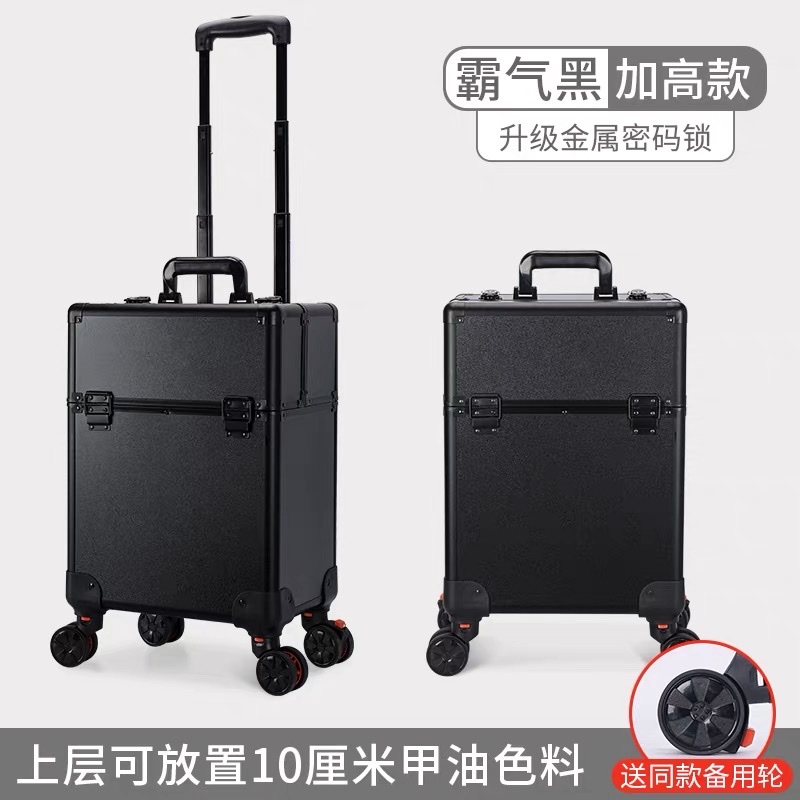 专业化妆箱拉杆跟妆师手提便携大容量上门美甲纹绣美发美容详情图9