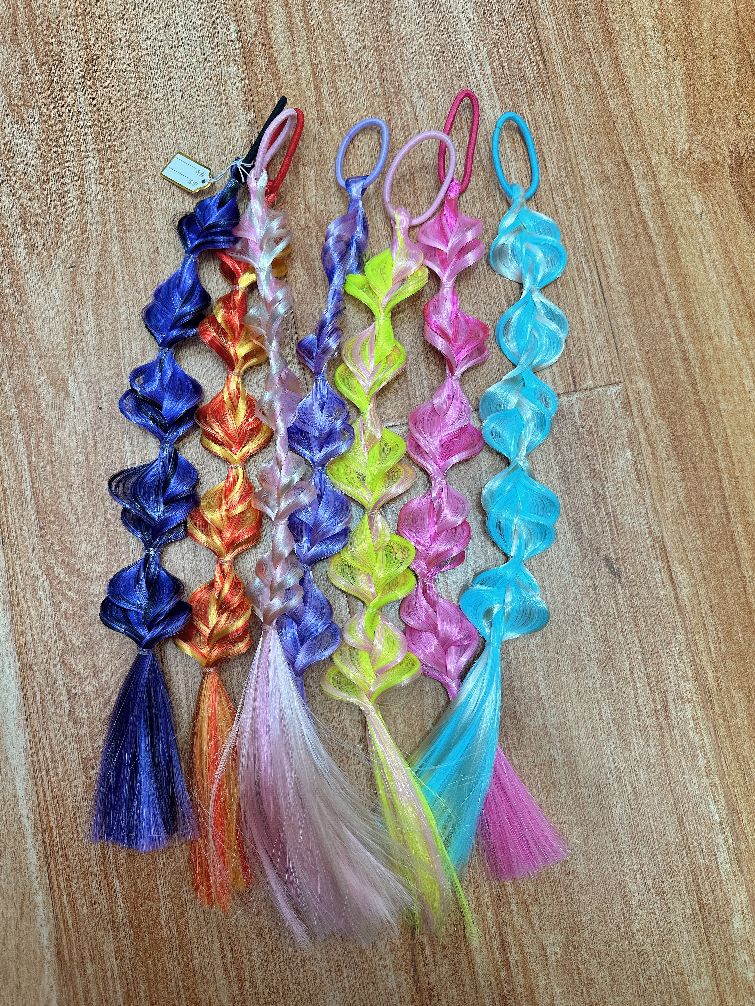 外贸新款儿童彩色泡泡马尾辫假发彩绘泡泡辫子发绳小女孩化妆假发儿童发夹