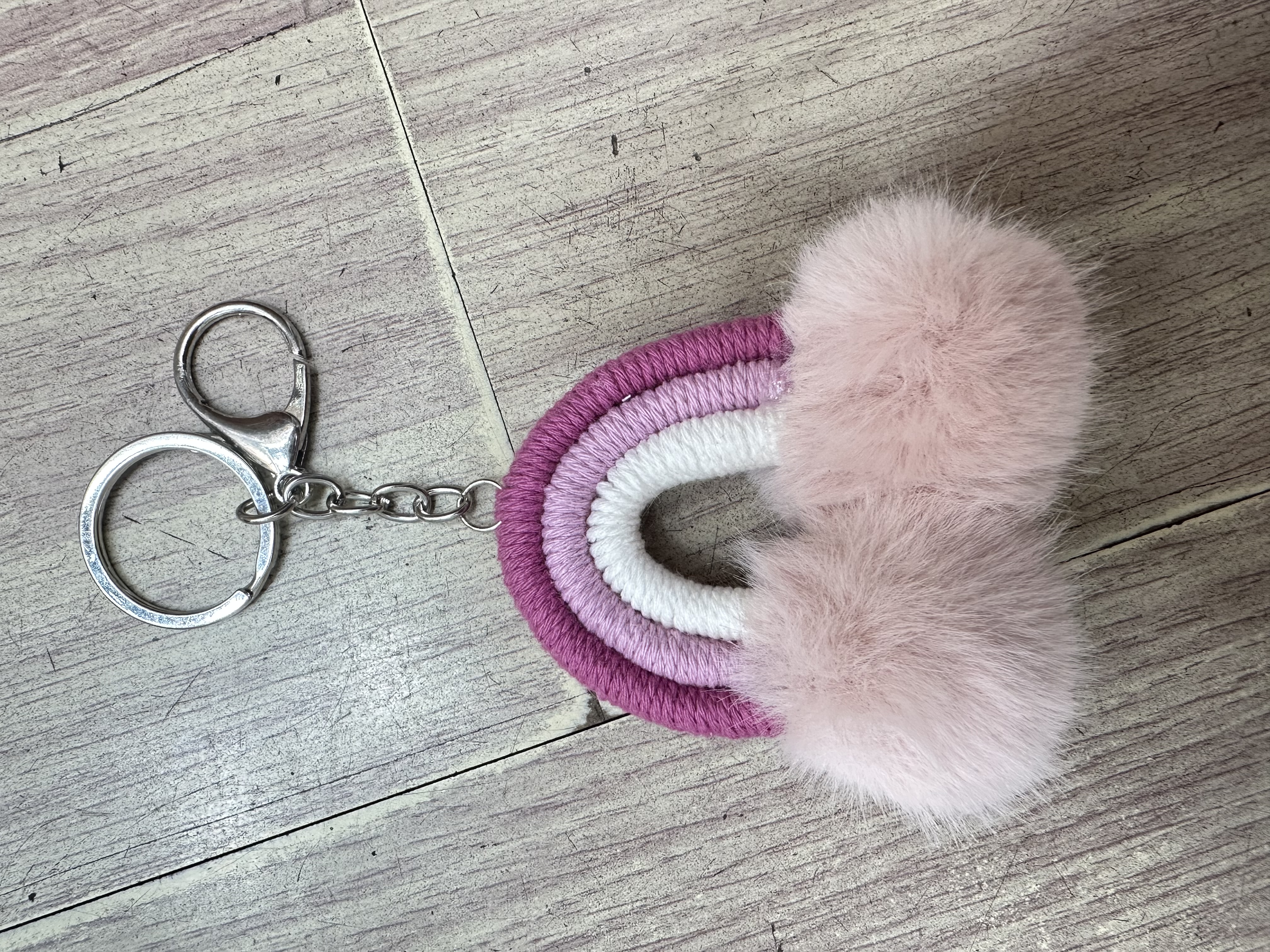 Sanrio Rex Rabbit Hairball Keychain accessory, transparent cherry bead jewelry, cute cartoon pendant gift, Rex Rabbit Hairball keychain detail image 5