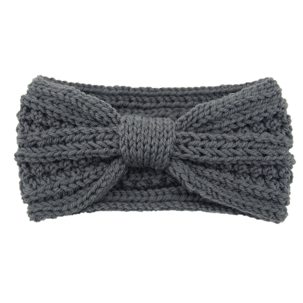 European and American knitted wheat ear bow hair band, sports headband, knotted ear-protecting headgear, handcrafted hair accessory, warm hair band detail image 3