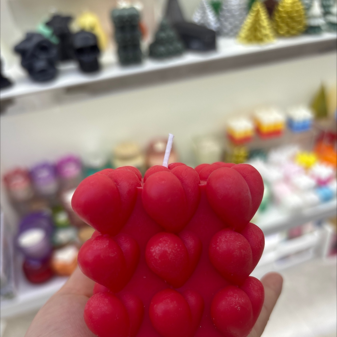 Heart-shaped Rubik's Cube scented candles, birthday party jelly candles, scented candles, decorative candles, home romantic atmosphere, party candles, party candles Specification image