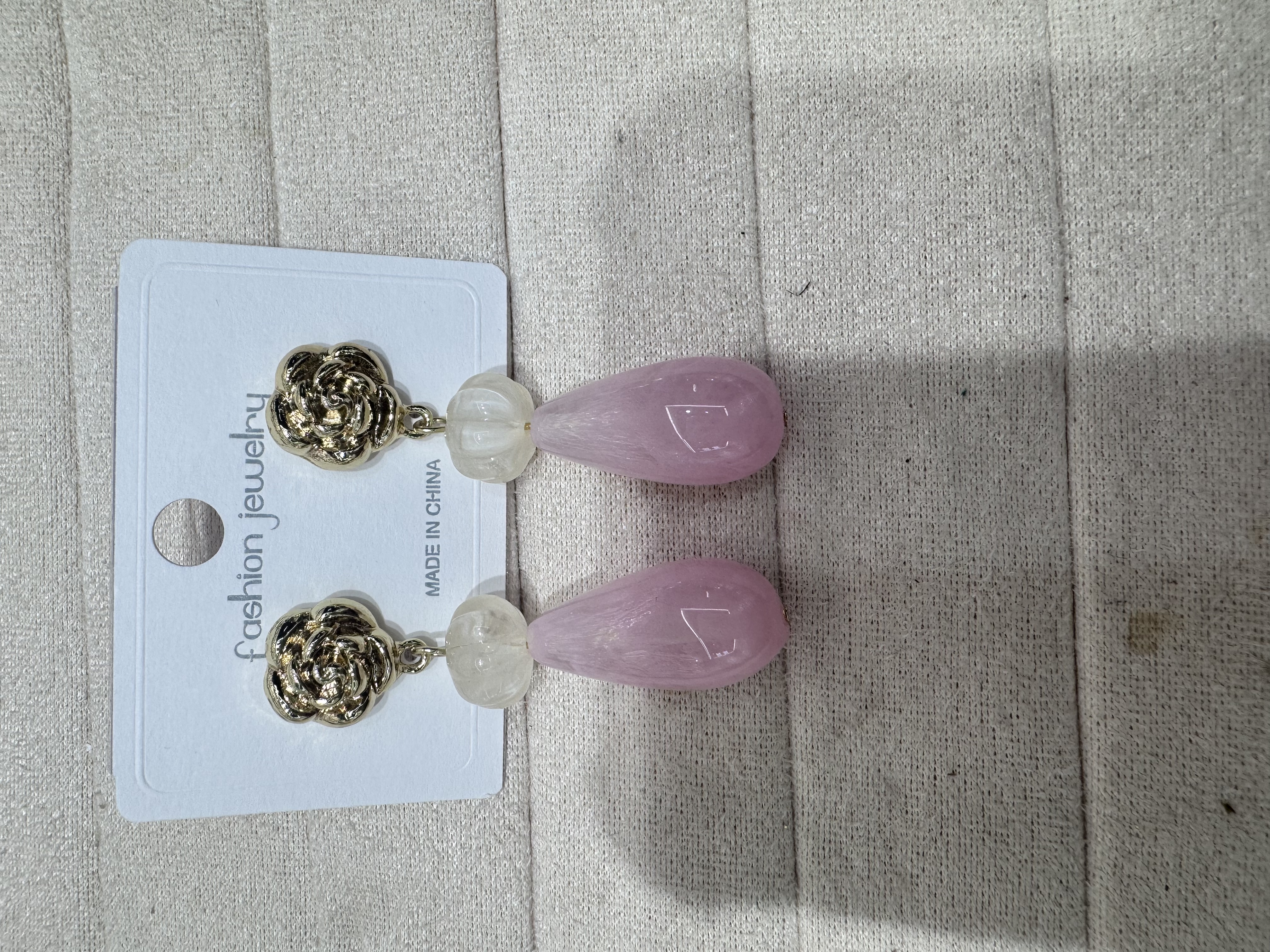 合金光面小花➕彩色水滴耳环颜色清新靓丽时尚百搭可可爱爱  炫艺饰品120