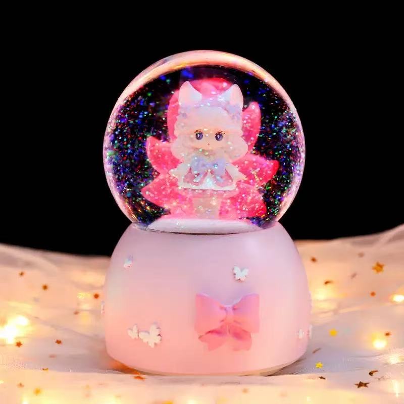 卡皮吧啦 100号 带灯带音乐 自动飘雪  80号 带灯带音乐详情图1