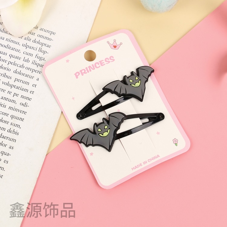 儿童发夹万圣节头饰小女孩cos搞怪发饰黑幽灵发卡夹子女童侧边夹详情图9