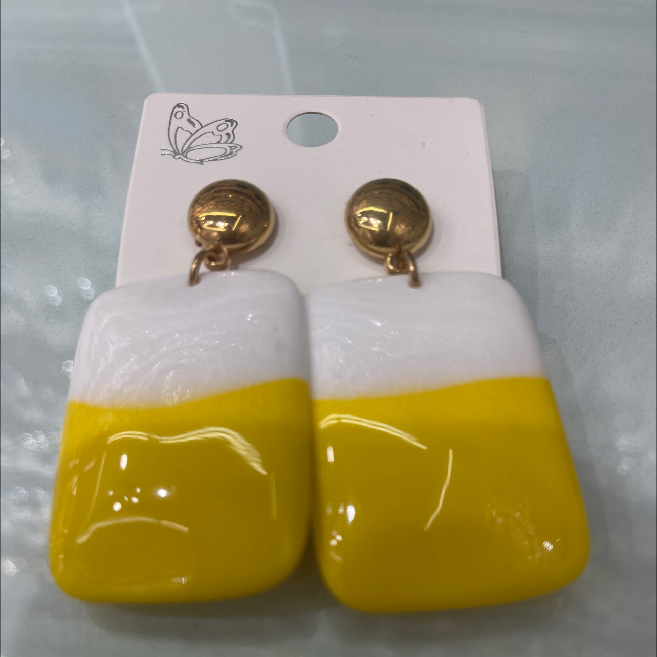 树脂耳环、欧美时尚、时尚休闲、简约大气饰品、耳饰