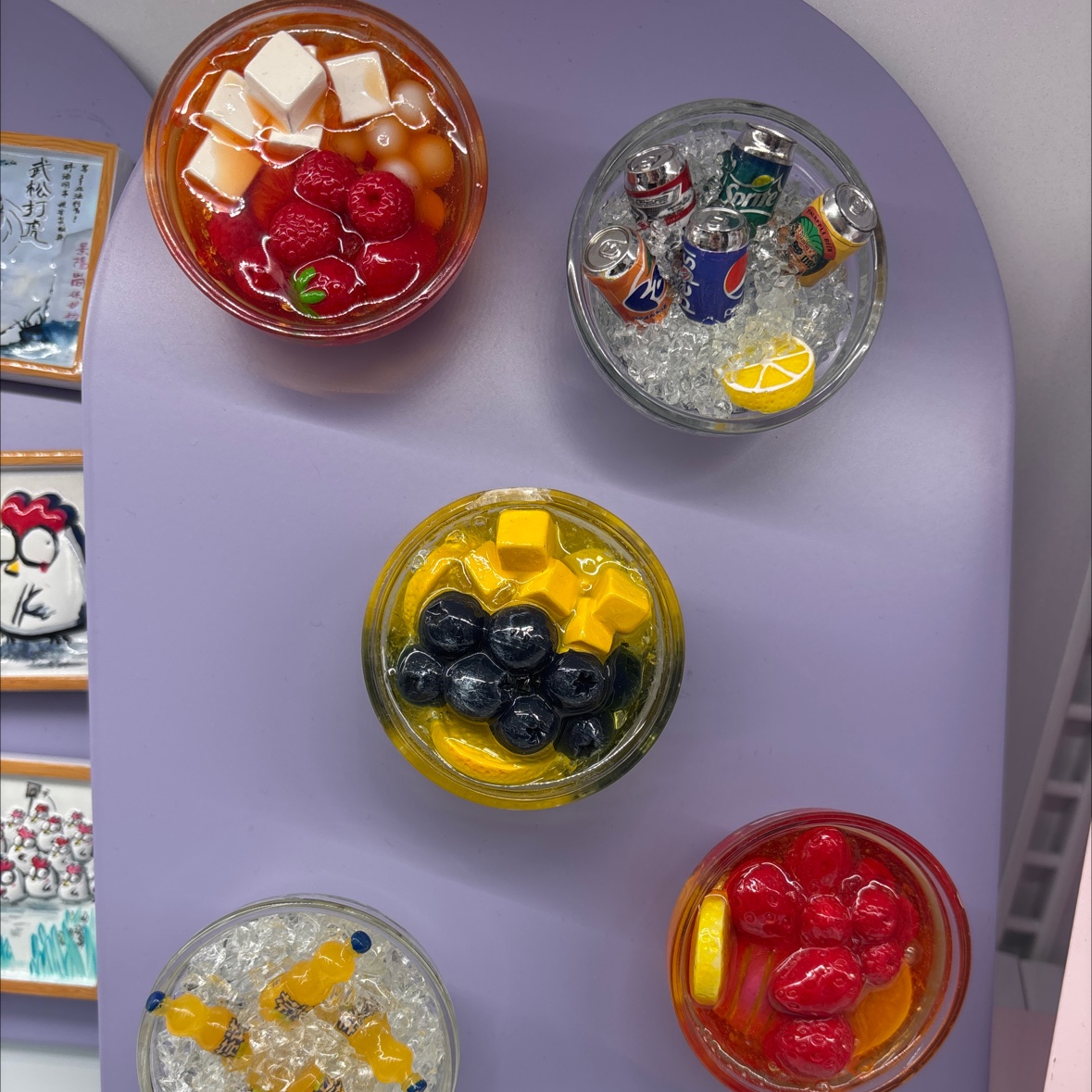 文创树脂冰箱贴食玩冰箱贴旅行磁铁创意家居装饰贴纸免胶贴

