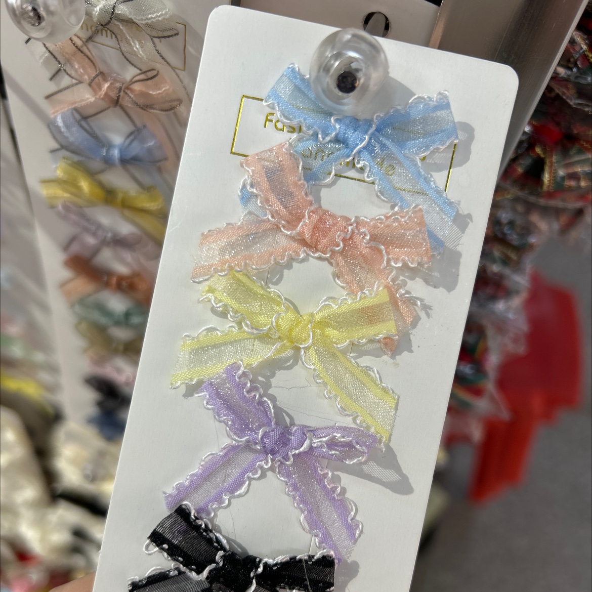 蝴蝶结涤纶圣诞老人辅料装饰材料，头饰辅料蝴蝶结辅料