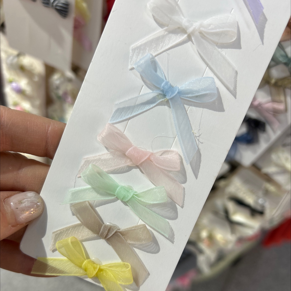 Xinming Craft flower making, milk yarn bow, bow Santa Claus accessory decoration accessories, DIY headwear accessories, bow accessories Specification image