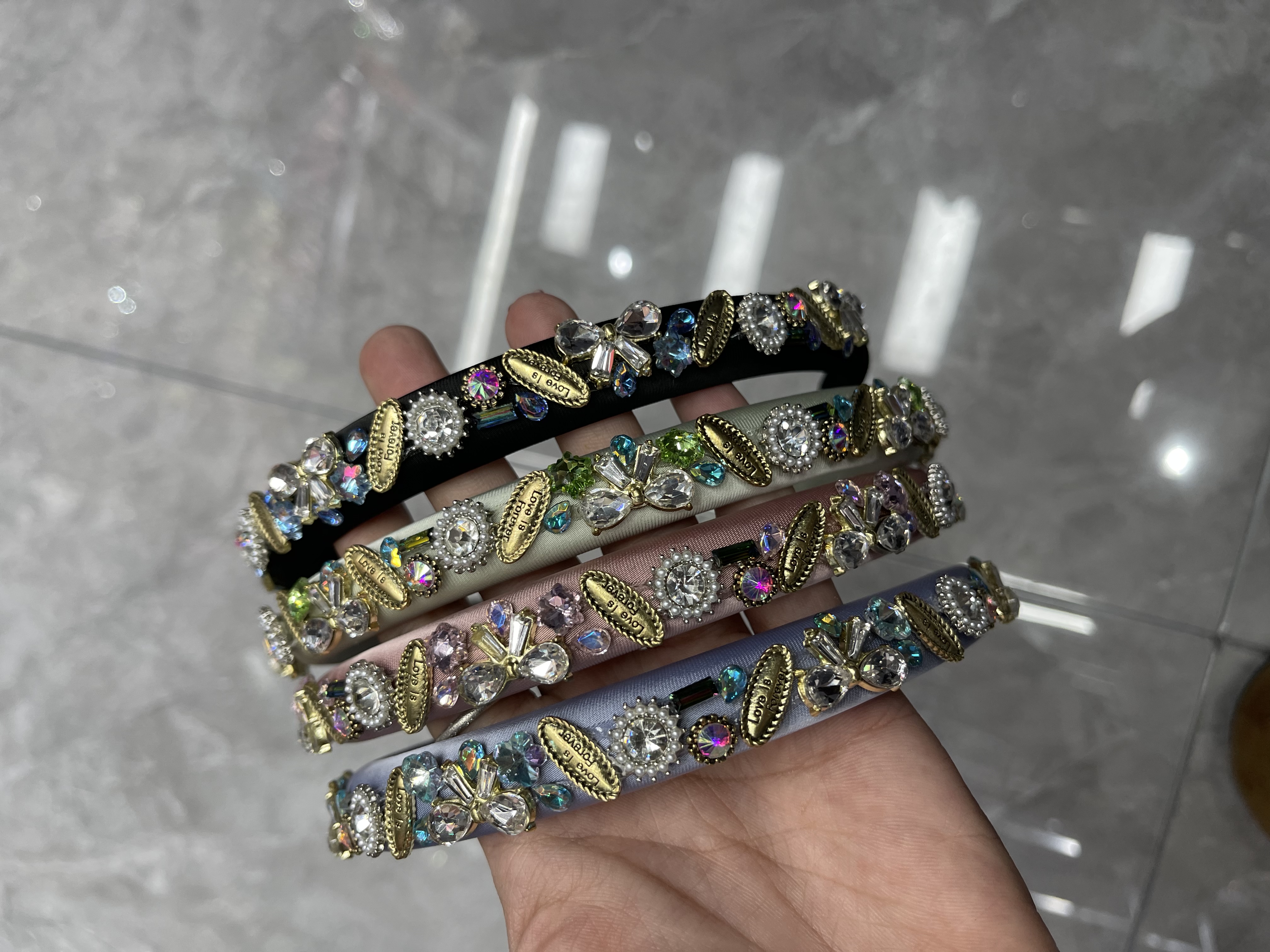 珍珠头箍发箍女士韩版拼接头饰发饰发箍可爱百搭款