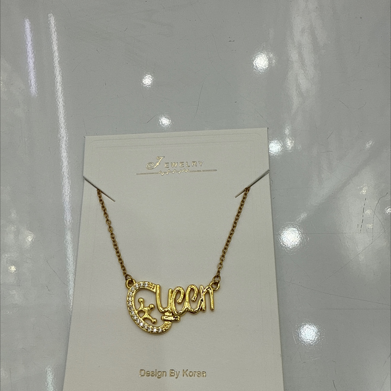 沙金锆石项链铜饰不锈钢时尚百搭项链女款简约潮流饰品