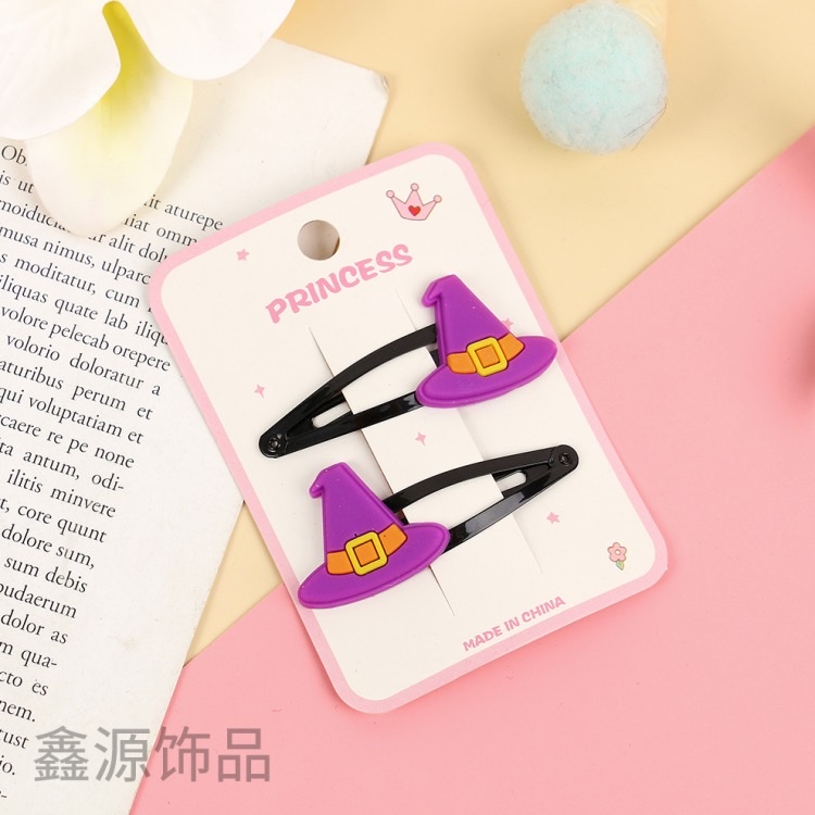 儿童发夹万圣节头饰小女孩cos搞怪发饰黑幽灵发卡夹子女童侧边夹详情图10