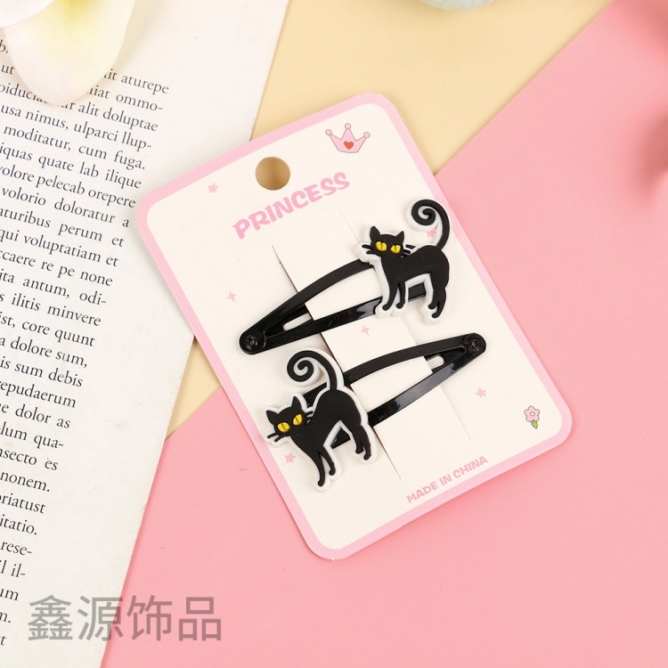 儿童发夹万圣节头饰小女孩cos搞怪发饰黑幽灵发卡夹子女童侧边夹详情图8