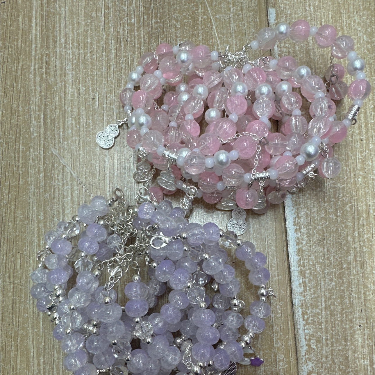 星月玻璃水晶手串文玩陶瓷手链手串男女款时尚潮流天然饰品手串