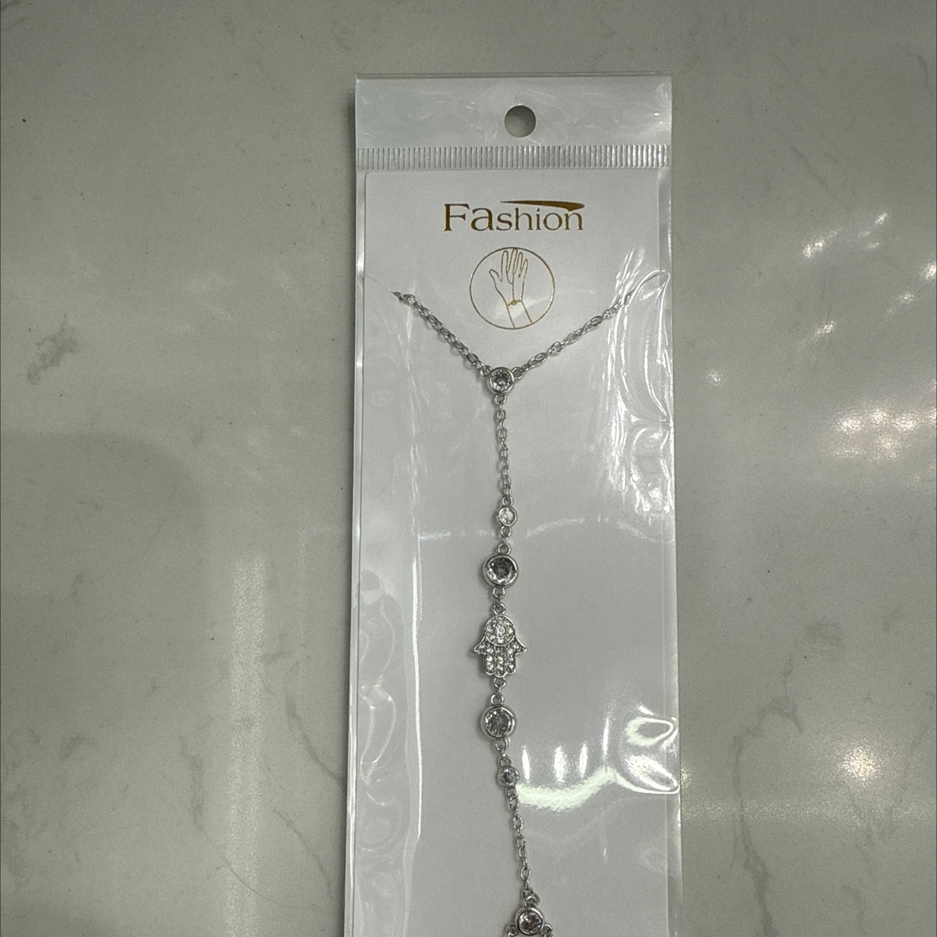 铜微镶，时尚手背链手链