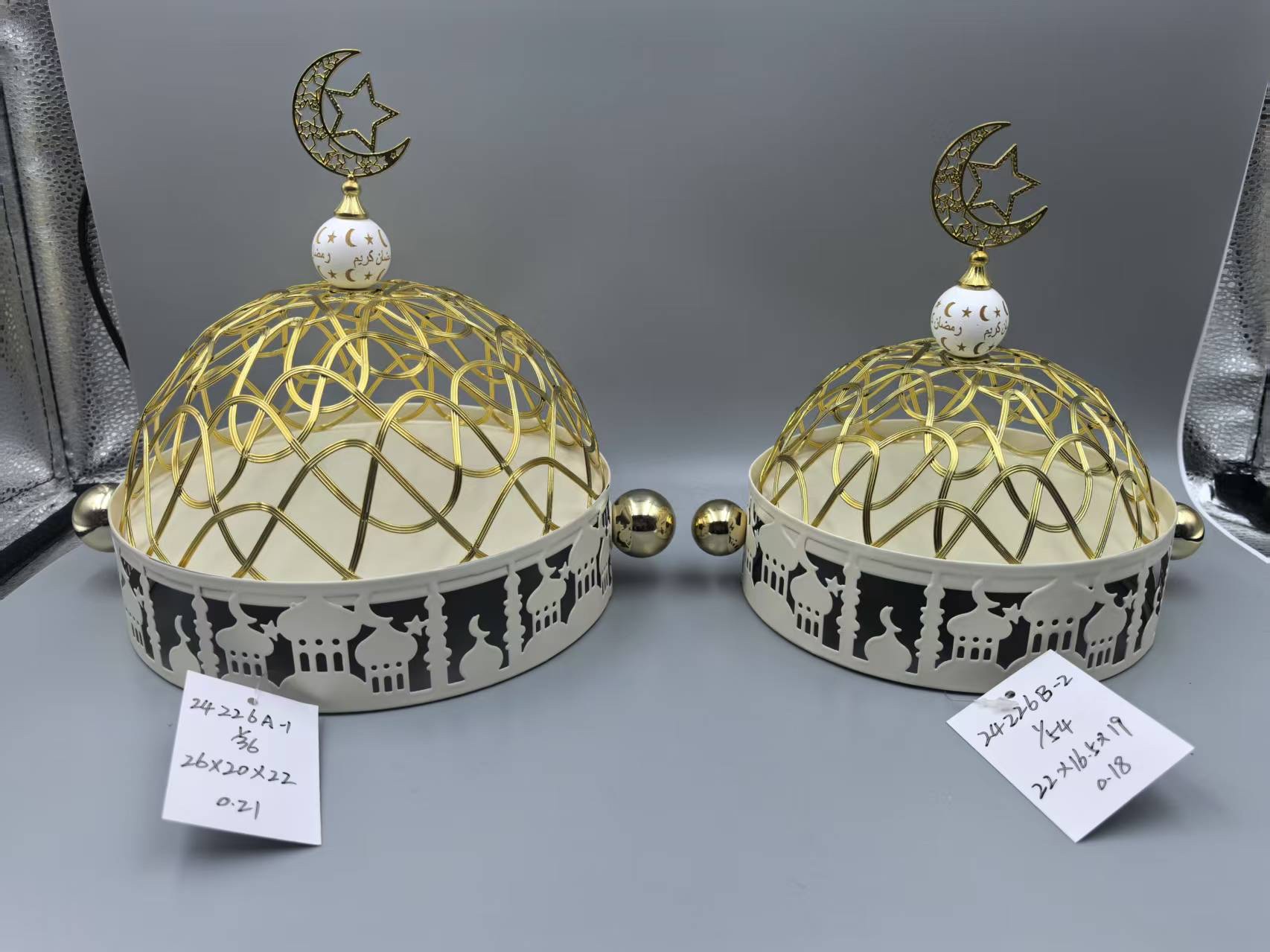 Factory direct sales of Arab style, wire wound, fruit plate, ironwork, moon and five-pointed star, electroplating, spray painting detail image 10