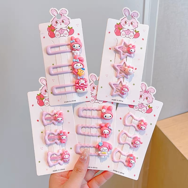 可爱美乐蒂发夹儿童卡通碎发夹2025新款小女孩刘海夹宝宝bb夹发饰饰之语