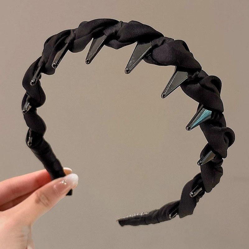 A high-end fabric wavy hairband for women, a perfect tool for trimming broken hair. A high headband with teeth and anti-slip facial hair clip Specification image