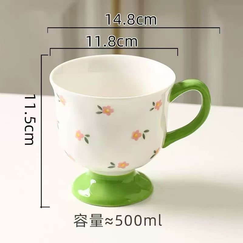 陶瓷马克杯咖啡杯哑光现货简约创意陶瓷杯子办公家用热饮杯，现代风格，手绘产品，家居艺术品，方便使用，高档陶瓷杯