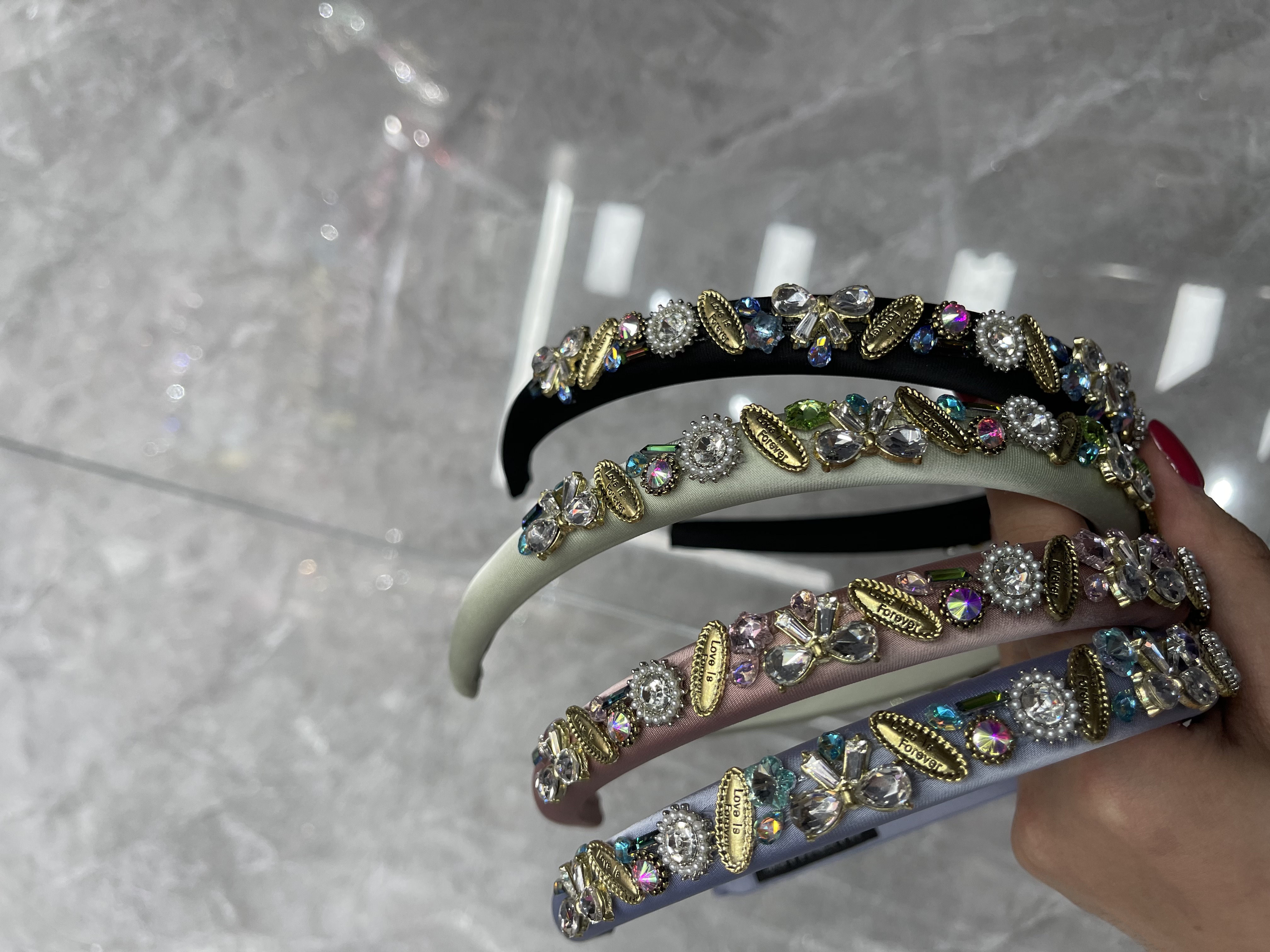 珍珠头箍发箍女士韩版拼接头饰发饰发箍可爱百搭款细节图