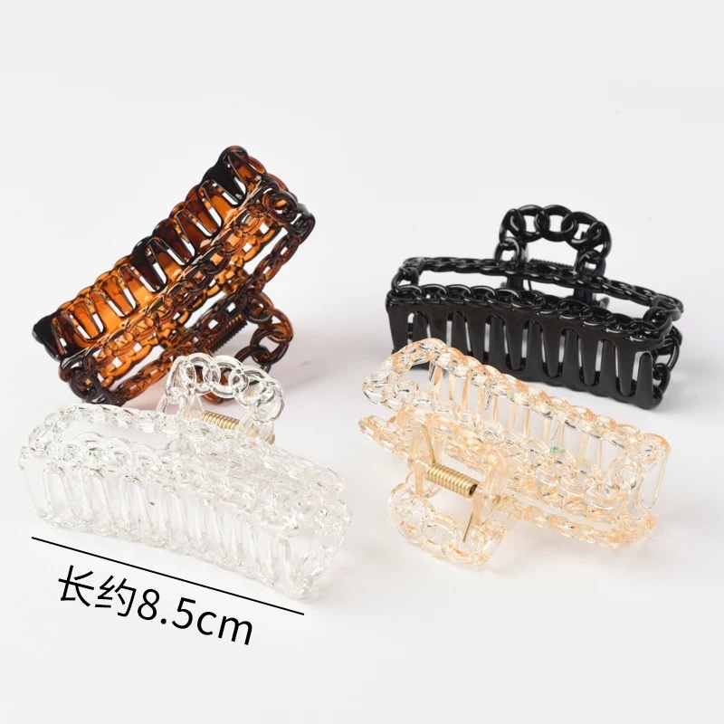 彩色花朵发夹女马尾抓夹网红新款鲨鱼发卡发抓头发夹子头饰细节图