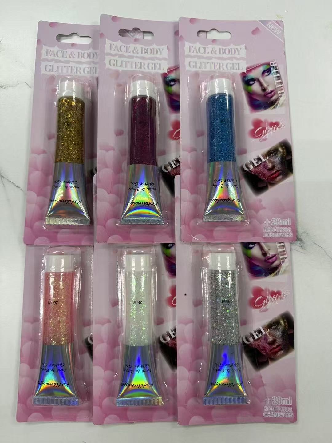 28毫升闪光胶，共有十多个色，可选色产品图