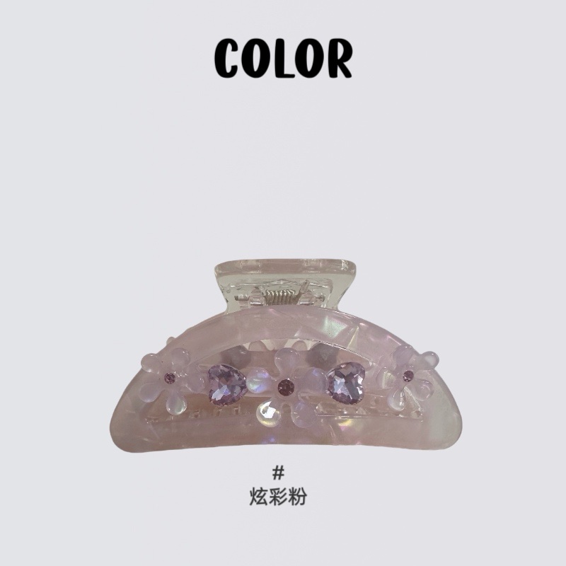 Fashionable semi-circular flower clipper hair accessory headwear, simple and elegant hair clip headwear accessory for girls detail image 2