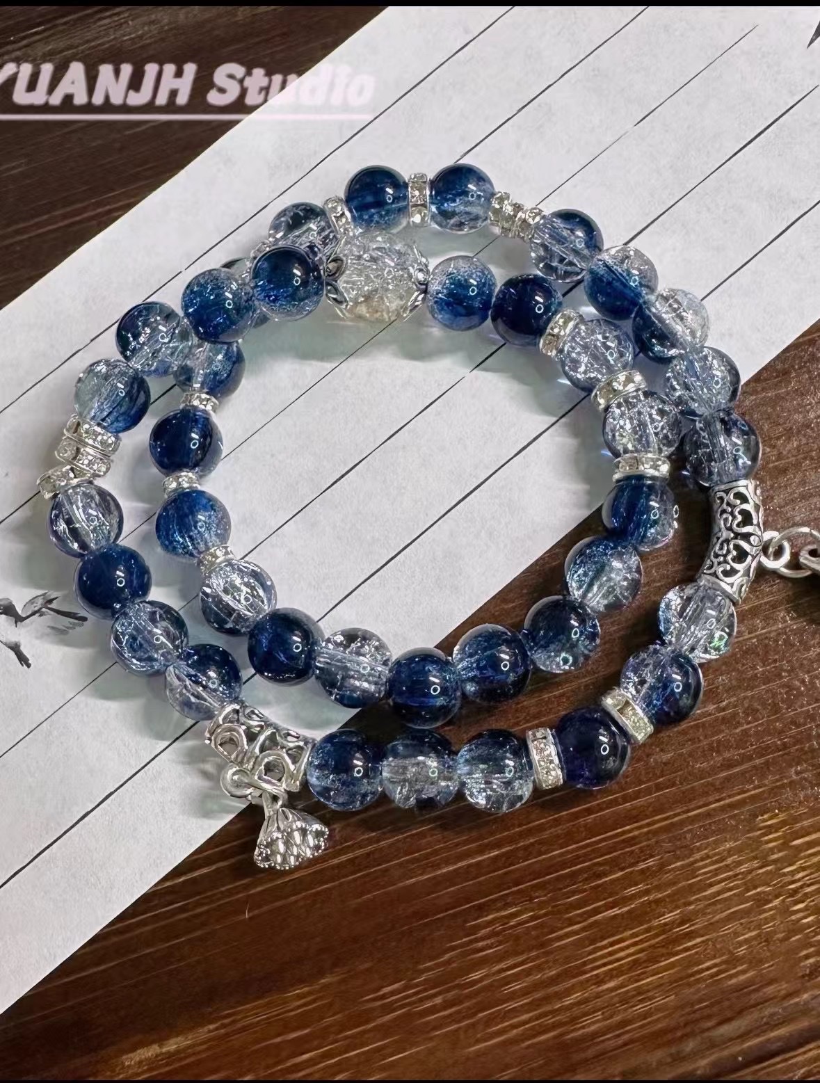 Flower jade, broken glass beads bracelet material, handcrafted beads, diy handcrafted beads, glass beads, loose beads jewelry accessories detail image 2