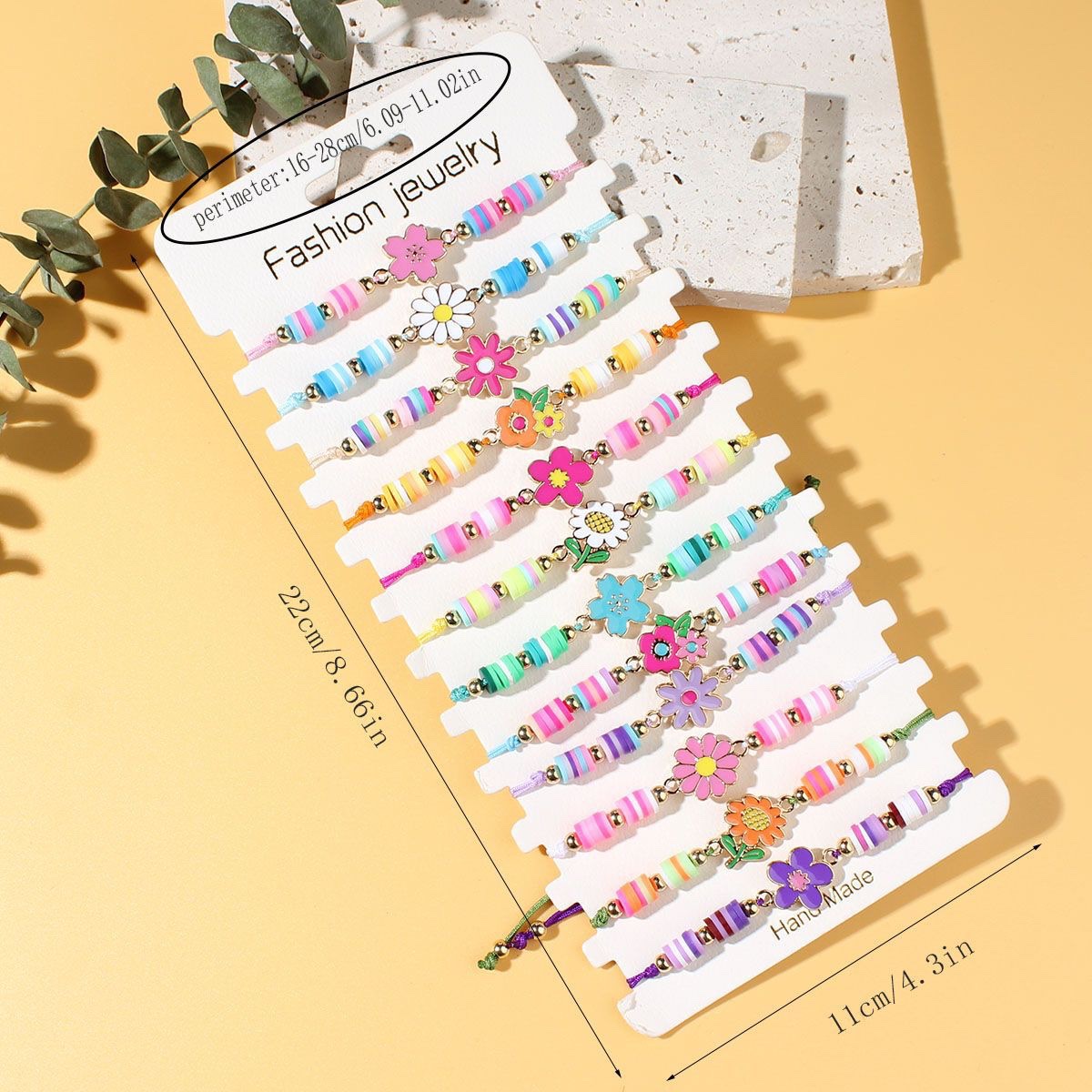 热销儿童彩虹蝴蝶手链韩式软陶编织卡通动物彩色手绳饰品批发 跨境热销卡通蝴蝶独角兽手串儿童软陶花朵恐龙手链套装彩色多巴胺 详情图4