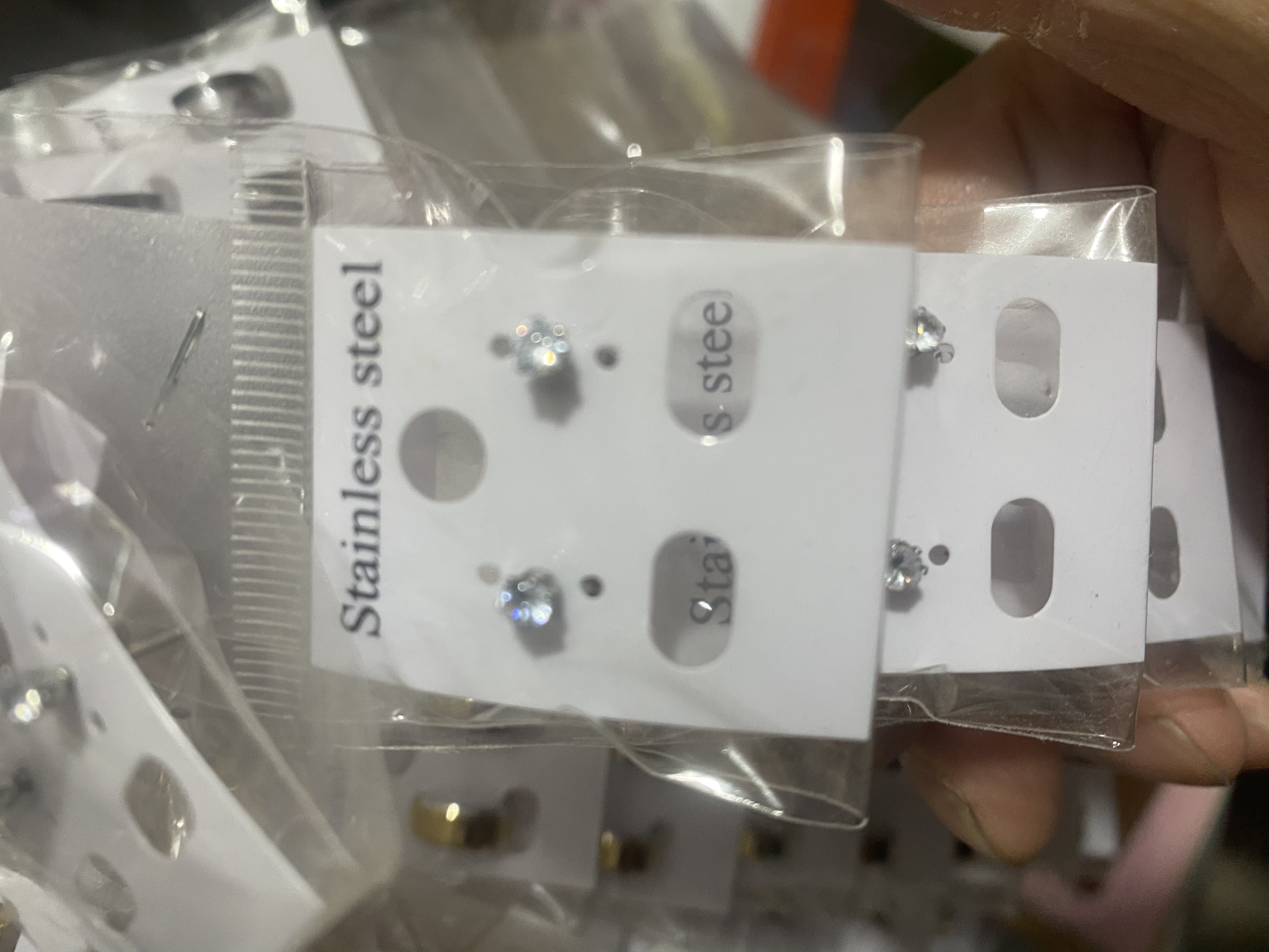 时尚耳环锆石耳饰简约耳环女气质百搭耳饰品潮流款