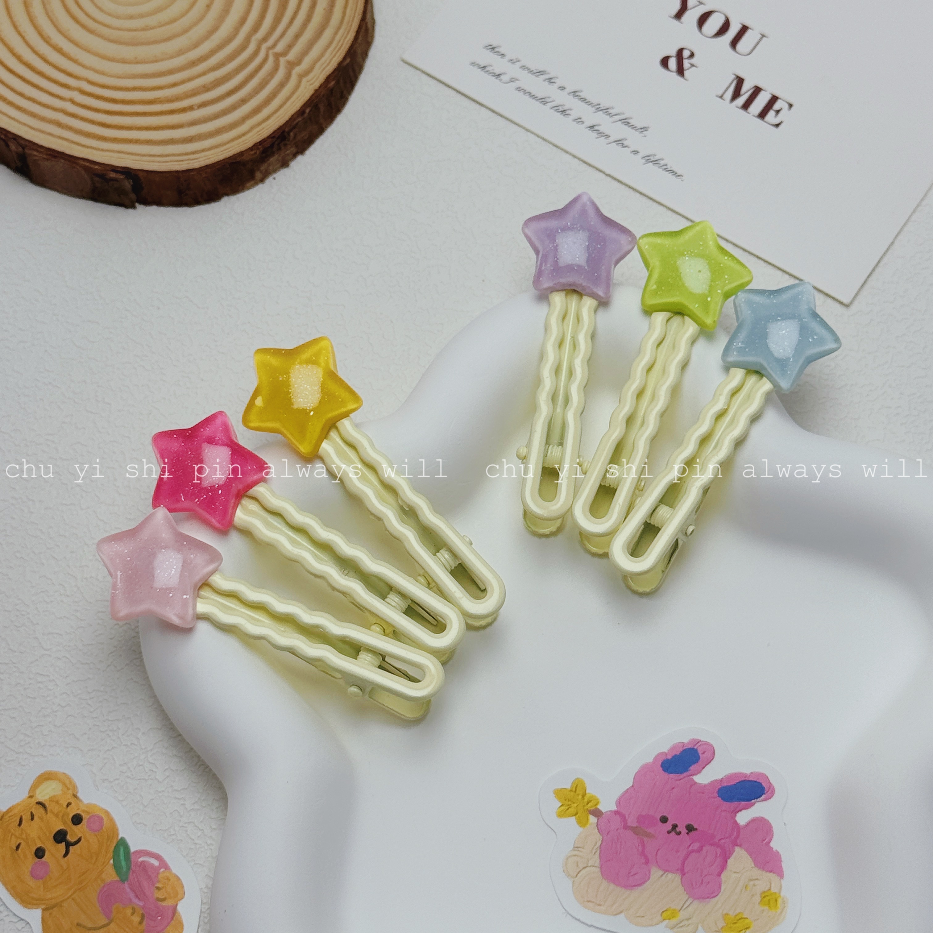 星星发夹抓夹滴油发卡蝴蝶结发饰简约百搭发型配件头饰发饰品女款多色可选
