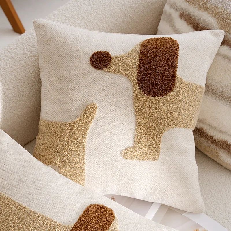 Cute and personalized velvet fabric, fashionable, comfortable and versatile sofa cushions, throw pillows, Art City wholesale and customization detail image 1