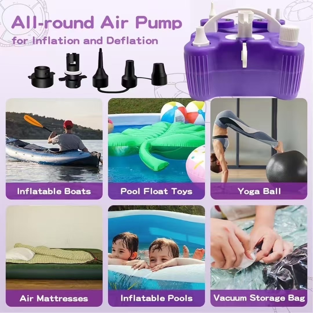 气筒气球打结器充气泵打气筒燃气管防爆软管多功能气泵气筒套装带打结器高性能气泵现货12台一箱 现货批发
