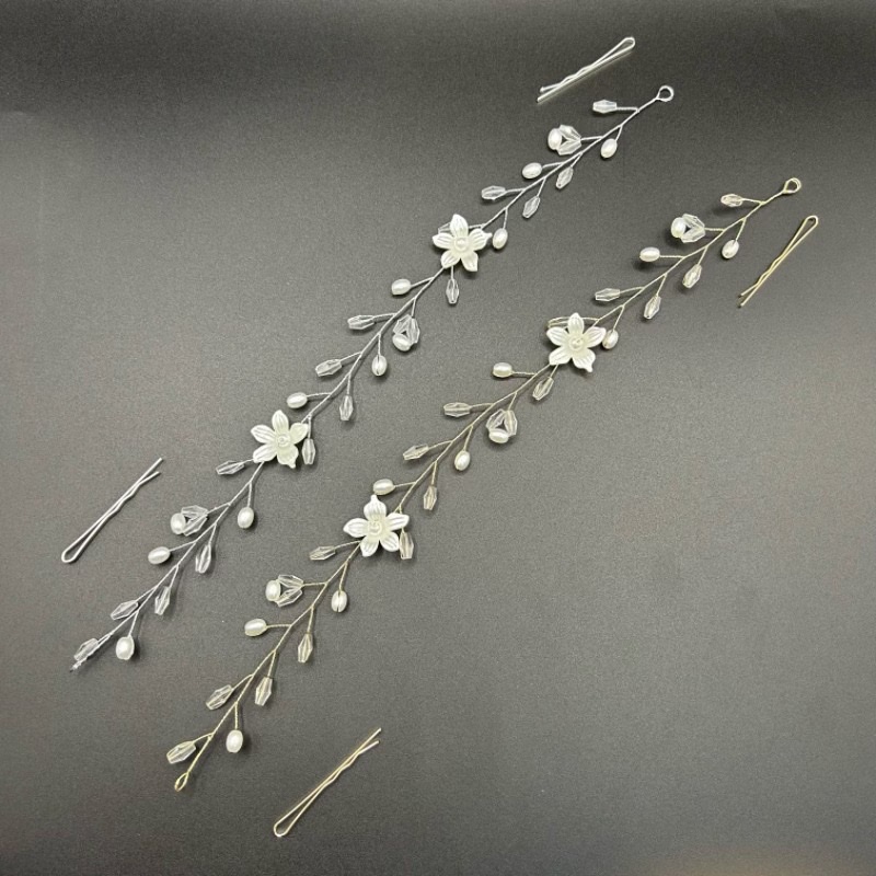 欧美爆款珍珠水晶头饰，新娘头饰亚马逊爆款头饰发带欧美产品图