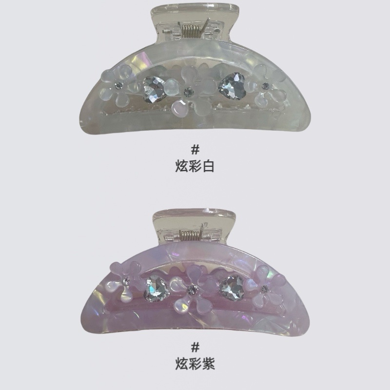 Fashionable semi-circular flower clipper hair accessory headwear, simple and elegant hair clip headwear accessory for girls detail image 3