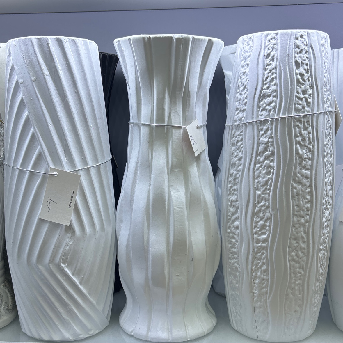 高级感简约陶瓷花瓶电视柜桌面摆件家居饰品客厅插花干花陶瓷花瓶