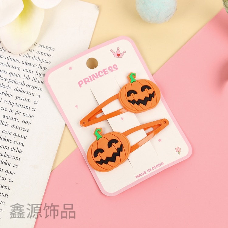 儿童发夹万圣节头饰小女孩cos搞怪发饰黑幽灵发卡夹子女童侧边夹详情图3