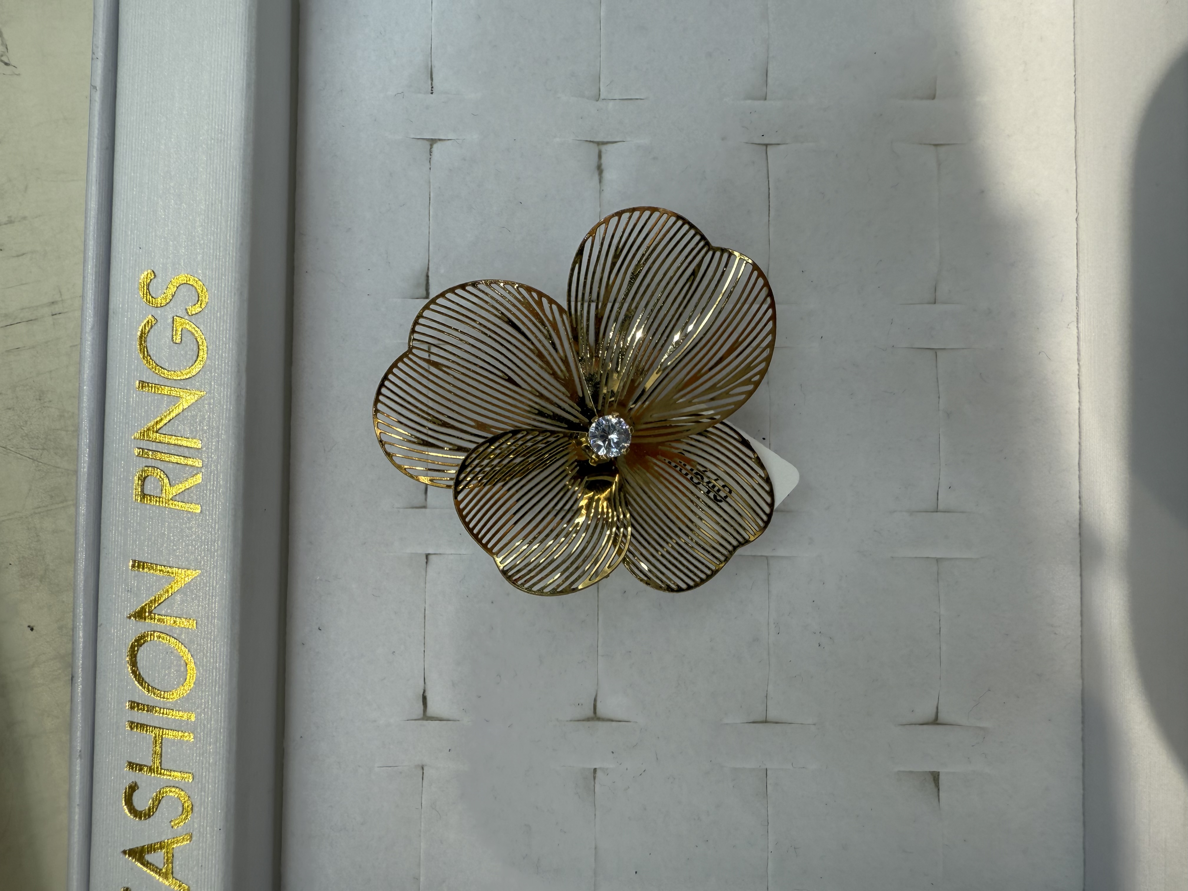 INS时尚潮流跨境新款不锈钢开口可调节戒指女几何简约镀14K金指环详情图1