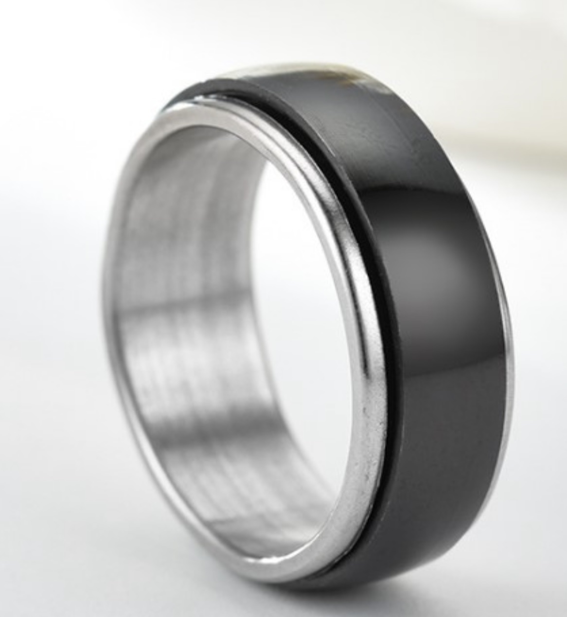 外贸专供不锈钢旋转戒指