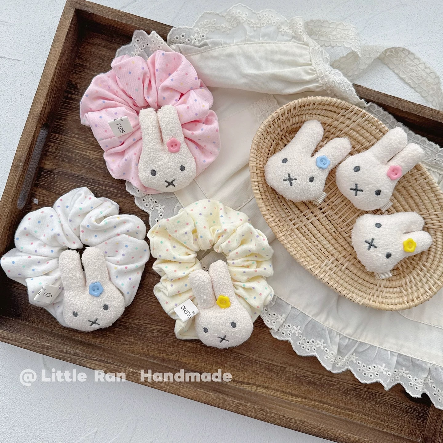 Little Ran米菲兔发饰儿童可爱卡通发圈兔子发夹女童可爱宝宝头饰发圈