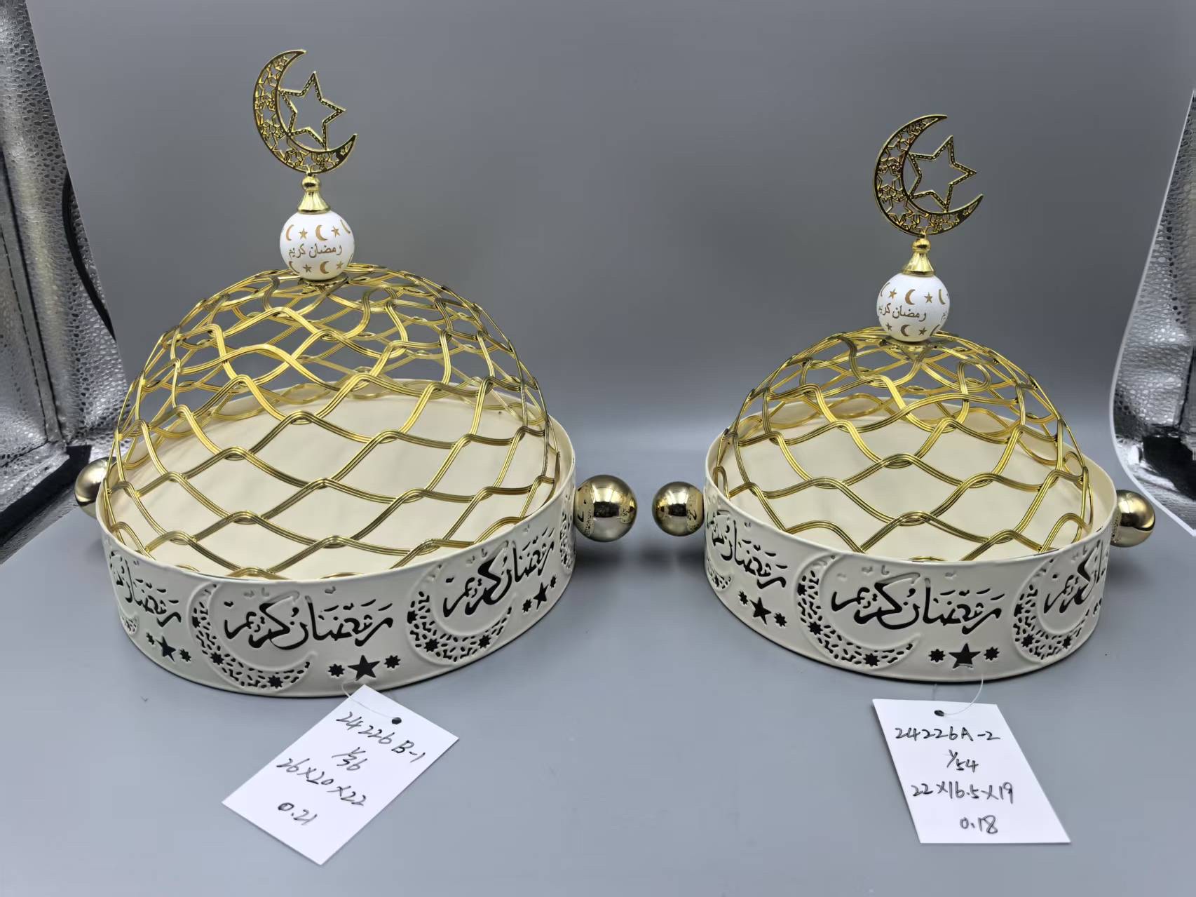 Factory direct sales of Arab style, wire wound, fruit plate, ironwork, moon and five-pointed star, electroplating, spray painting detail image 9