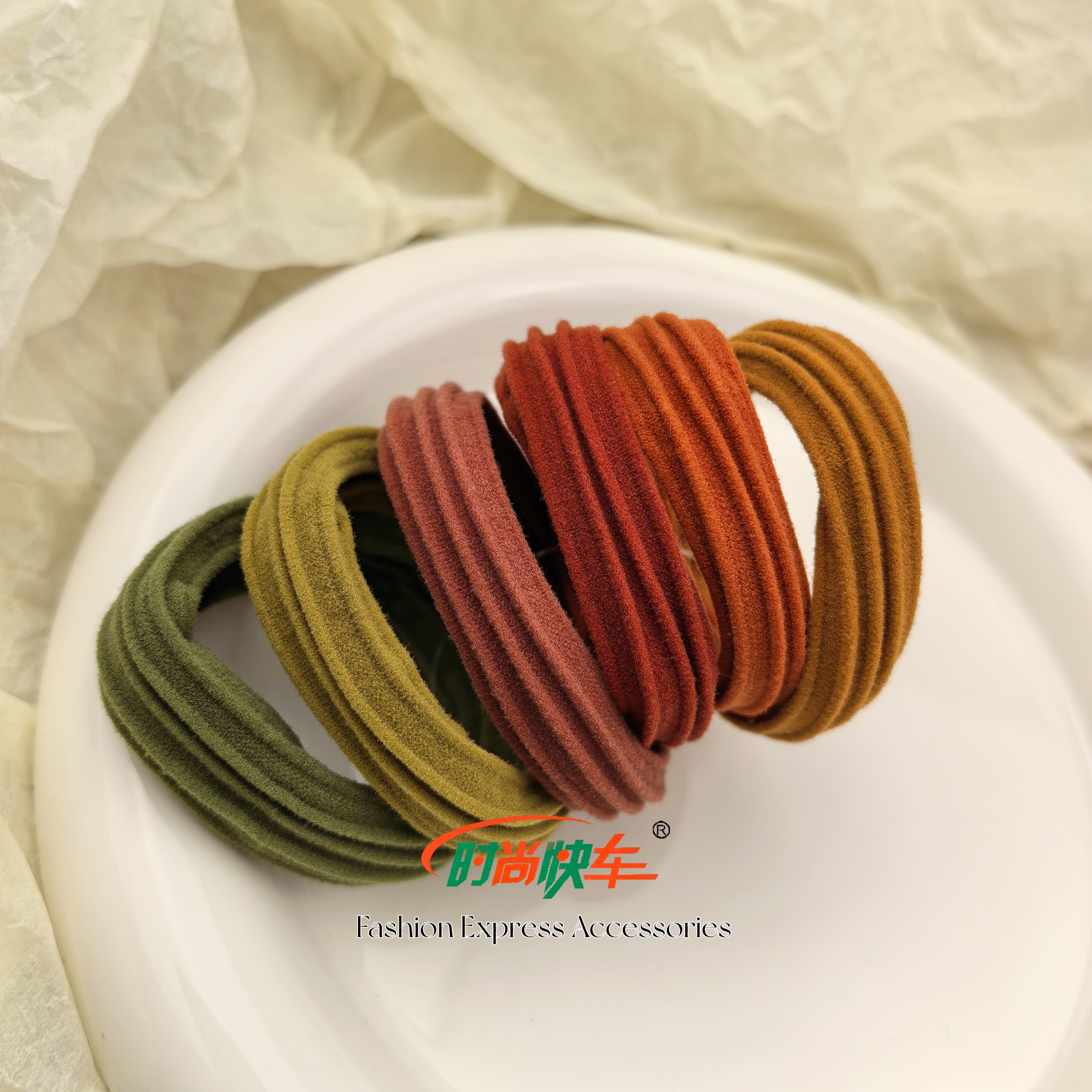 毛巾发圈头绳饰品多色渐变秋季新色秋叶红森系格雷系浆果粉霉果紫发圈发饰发带发绳女生百搭简约发饰品