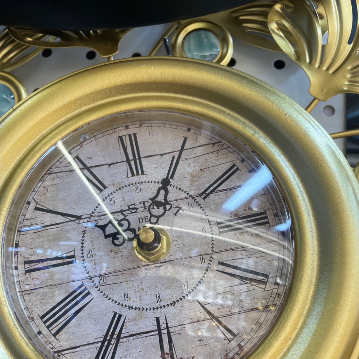 铁艺钟装饰钟表机械钟可使用酒店装饰挂件产品图