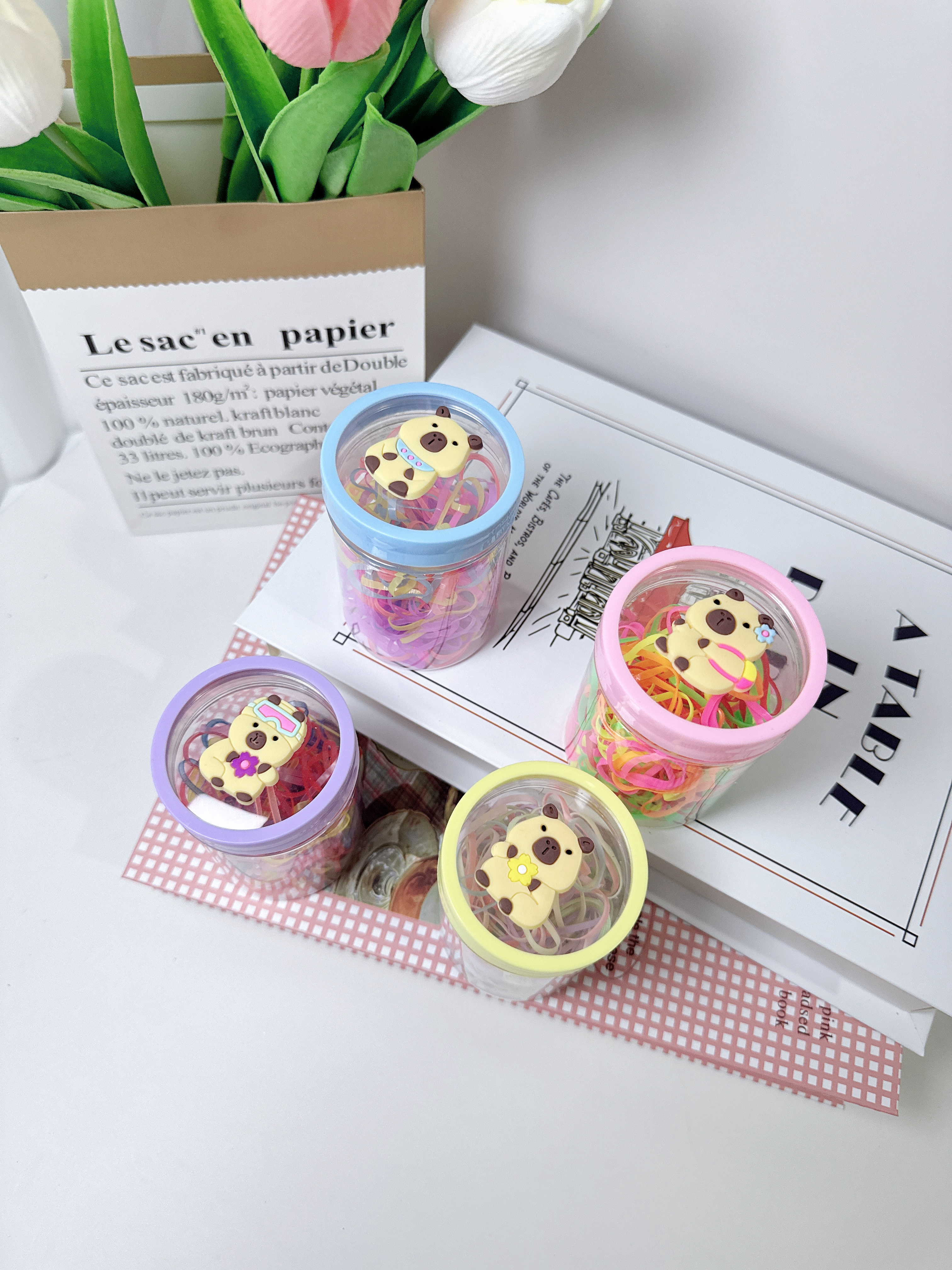 Colorful disposable rubber bands, children's hair non-damaging hair ties, high-elasticity and durable hair bands, little girls' hair ties, hair accessories Colorful disposable rubber bands, children's hair non-damaging hair ties, high-elasticity and durable hair bands, little girls' hair ties, hair accessories