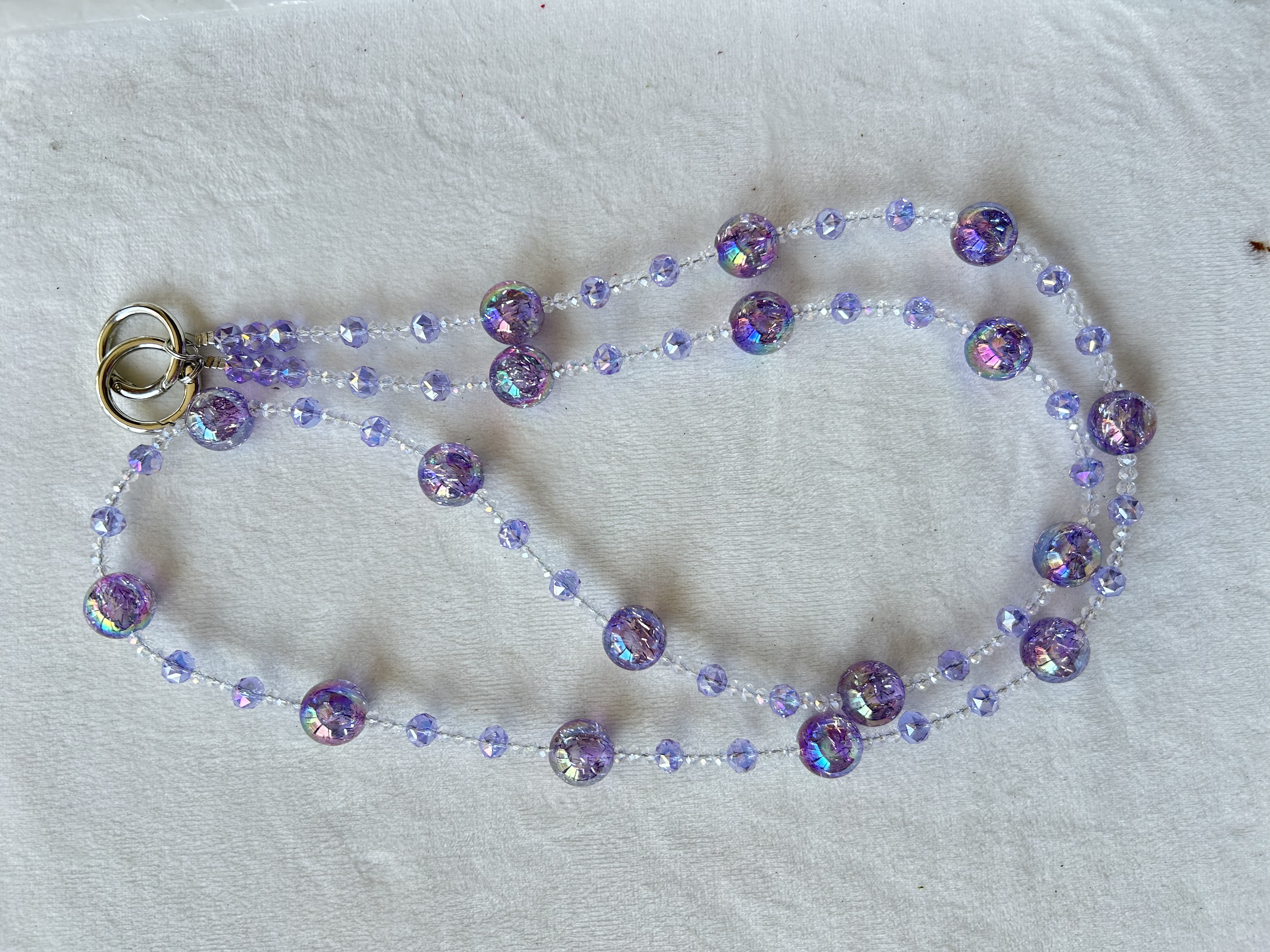 萌粒短款时尚手机链女挂包挂水晶链子可爱潮流手机链子配饰