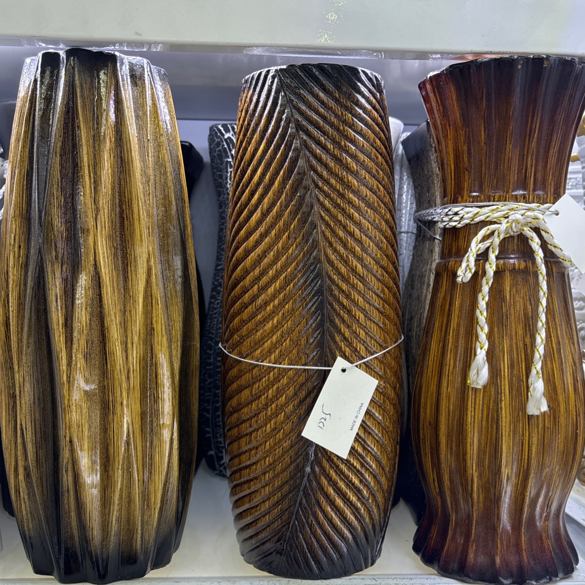 高级感简约陶瓷花瓶电视柜桌面摆件家居饰品客厅插花干花