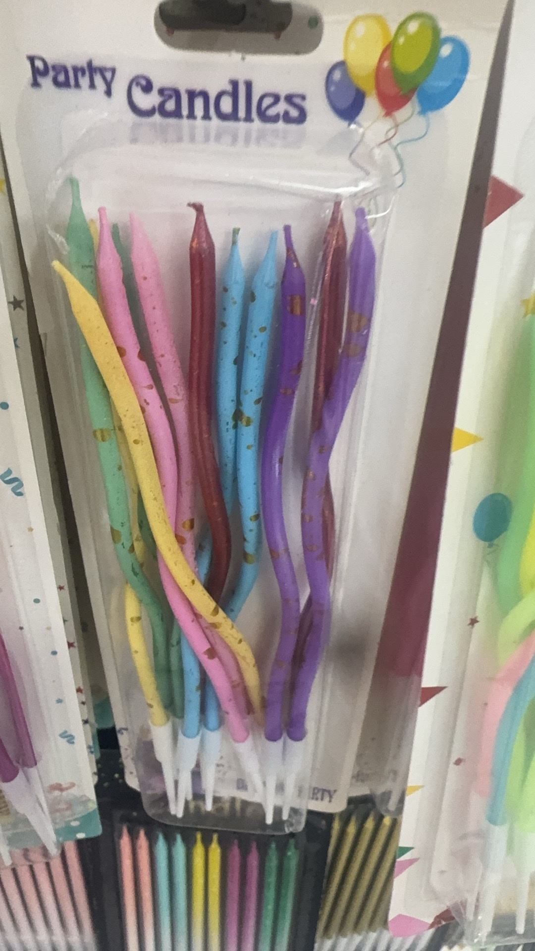 Curved spray paint with colorful dots and special candles details Picture