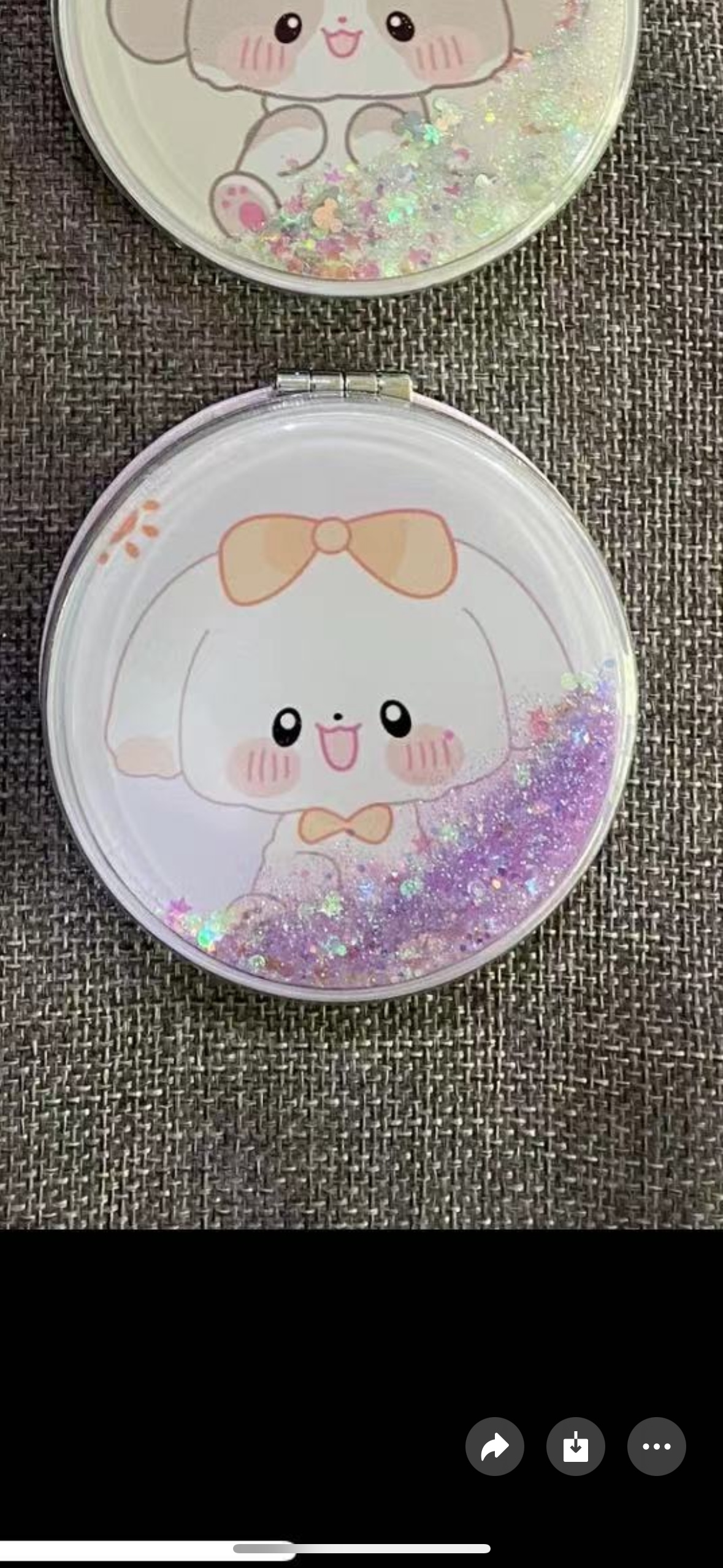 流沙小惊喜工艺镜子化妆镜！流沙款，新款镜子！方便携带！小女生包包必备！来样定制图片印logo详情图2