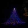 LED five-pointed star waterfall light, Christmas courtyard decoration, trailing star light, outdoor star atmosphere light string, Christmas tree, Christmas supplies Specification image