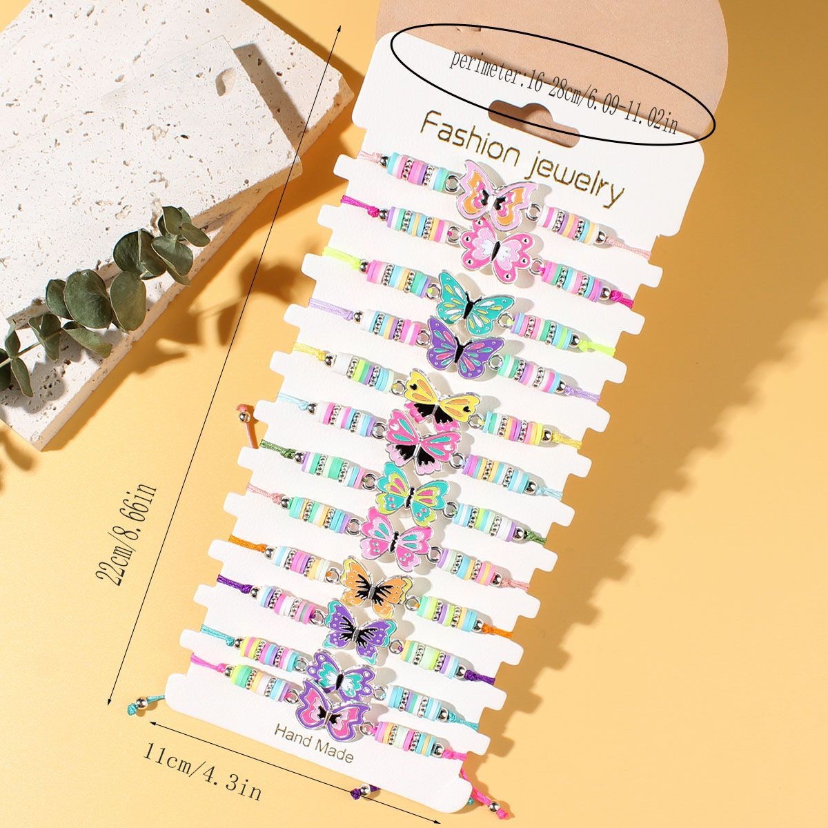 热销儿童彩虹蝴蝶手链韩式软陶编织卡通动物彩色手绳饰品批发 跨境热销卡通蝴蝶独角兽手串儿童软陶花朵恐龙手链套装彩色多巴胺 详情图5