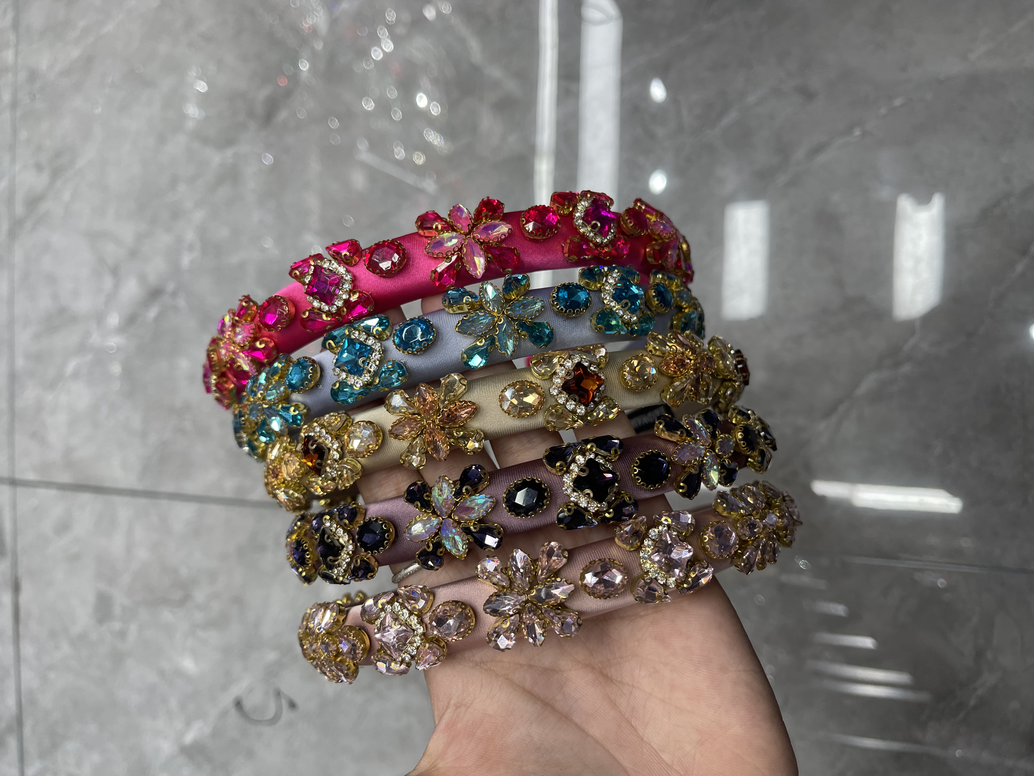 玻璃时尚头箍发箍女士拼接韩版头饰发箍